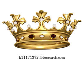 Gold crown with gems Gold crown with gems