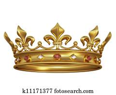 Gold crown with gems Gold crown with gems