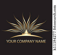 gold, lotos, logo, für, sie, firma gold, lotos, logo, für, sie, firma