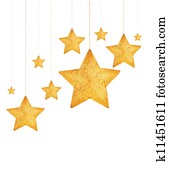 Golden stars Christmas tree ornaments Golden stars Christmas tree ornaments