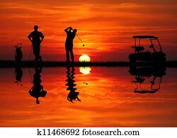 golf at sunset golf at sunset