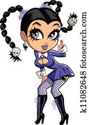 Goth Girl With Pigtails Goth Girl With Pigtails
