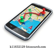 GPS navigation in smartphone GPS navigation in smartphone