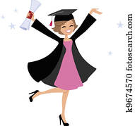 Graduate Woman Cartoon Graduate Woman Cartoon