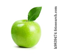 green apple fruits with leaf green apple fruits with leaf