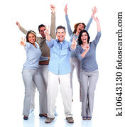 Group of happy people.