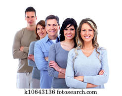 Group of happy people.