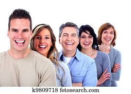 Group of happy people.