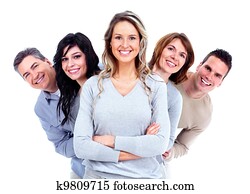 Group of happy people.