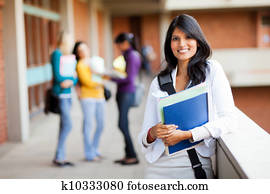 group of young female college students group of young female college students