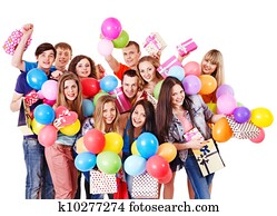Group people on party. Group people on party.