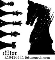 Grunge chess set Grunge chess set