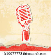 grunge concert poster with microphone grunge concert poster with microphone