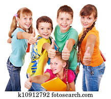 grupo, de, adolescente, personas.