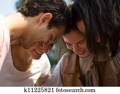 grupo juventude, em, um, oração, círculo