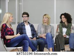 grupo, therapy:, diverso, dar, apoio