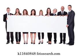 gruppe folk branche, hos, en, blank, banner