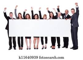 gruppe folk branche, hos, en, blank, banner