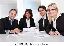 gruppe geschäftsleute, an, dass, versammlung