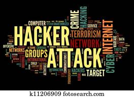 Hacker attack in word tag cloud Hacker attack in word tag cloud