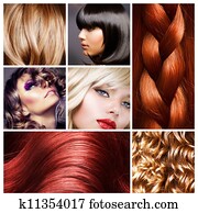 Hair Collage. Hairstyles
