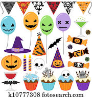Download Halloween party costume theme elements Clip Art ...