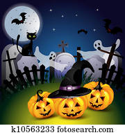 Halloween with pumpkin ,ghost Halloween with pumpkin ,ghost