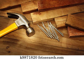Hammer and nails Hammer and nails