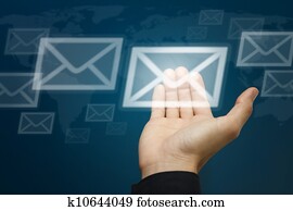 Hand carry the letter icon, Email concept Hand carry the letter icon, Email concept