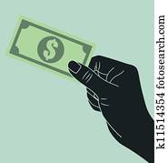 hand giving money hand giving money