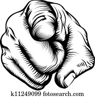 Hand pointing at viewer Hand pointing at viewer