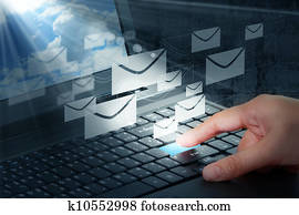 hand press button and e-mail hand press button and e-mail