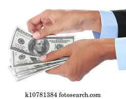 hand with money hand with money