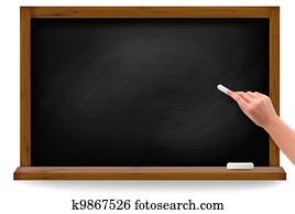 Hand writing on a blackboard. Hand writing on a blackboard.