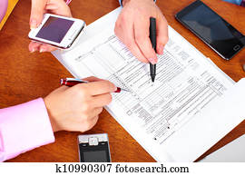 Hands of business people group.