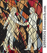 Handshake mosaic Handshake mosaic