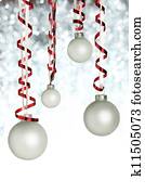 Hanging Christmas ornaments Hanging Christmas ornaments