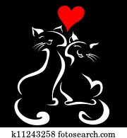 Happy cats in love Happy cats in love