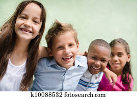 happy children hugging, smiling and having fun happy children hugging, smiling and having fun