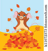 Happy fall mouse Happy fall mouse