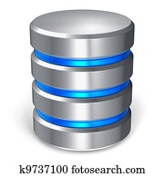 Hard disk and database icon Hard disk and database icon