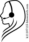 headset symbol (women headset)