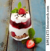 Healthy strawberry dessert