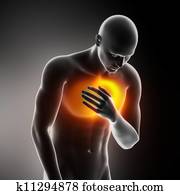 Heart-attack pain in chest Heart-attack pain in chest