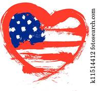 heart shape american flag heart shape american flag