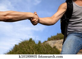 help of partner.helping hand