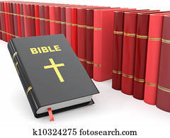 Holy Bible on background from others books. Holy Bible on background from others books.