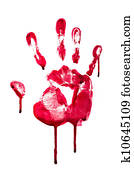 Horror blood hand print Horror blood hand print