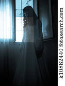 Horror Scene of a creepy Woman Horror Scene of a creepy Woman