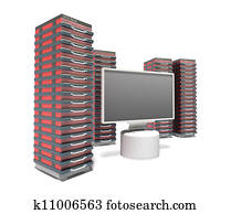 Hosting Server Farm and monitor Hosting Server Farm and monitor